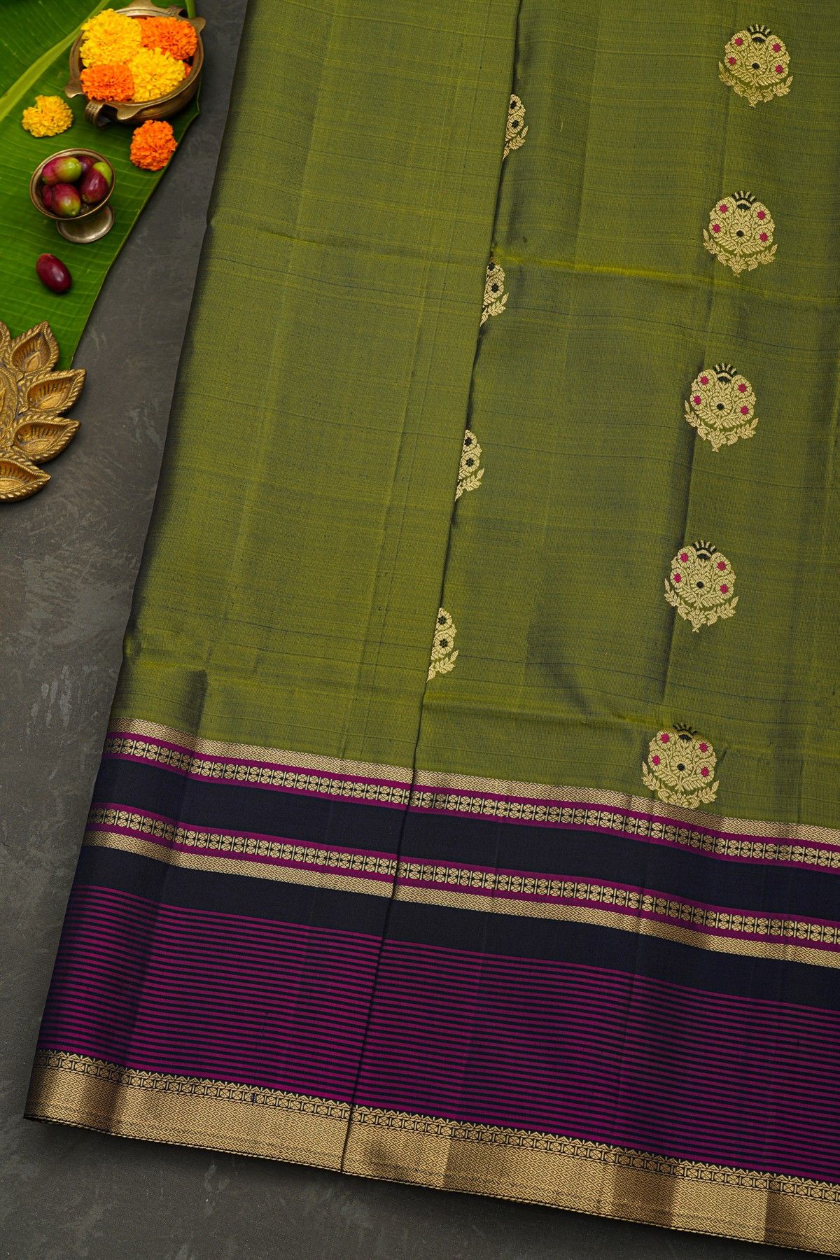 Coimbatore Soft Silk Mehendi Green Saree