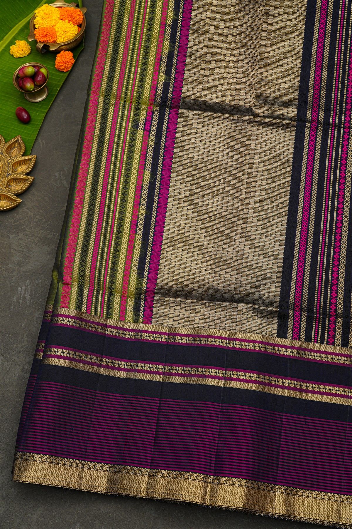 Coimbatore Soft Silk Mehendi Green Saree