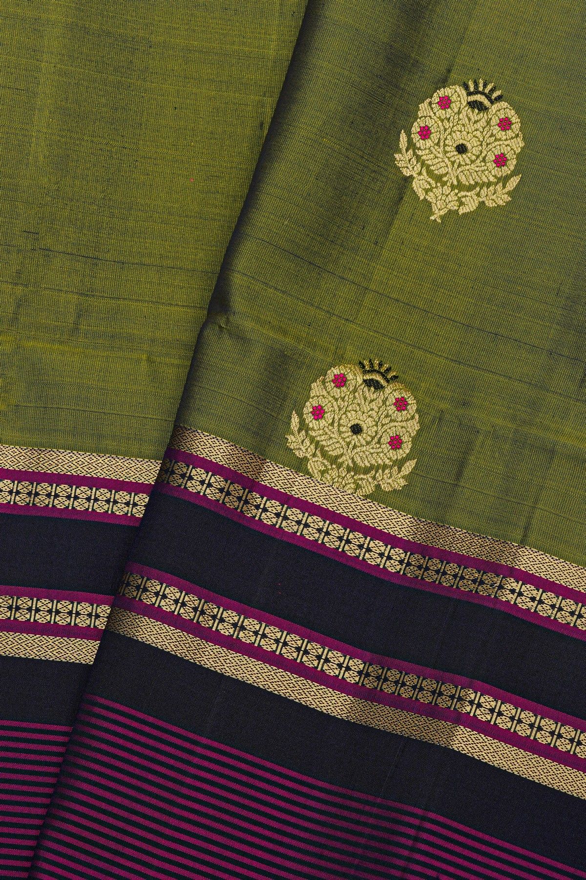 Coimbatore Soft Silk Mehendi Green Saree