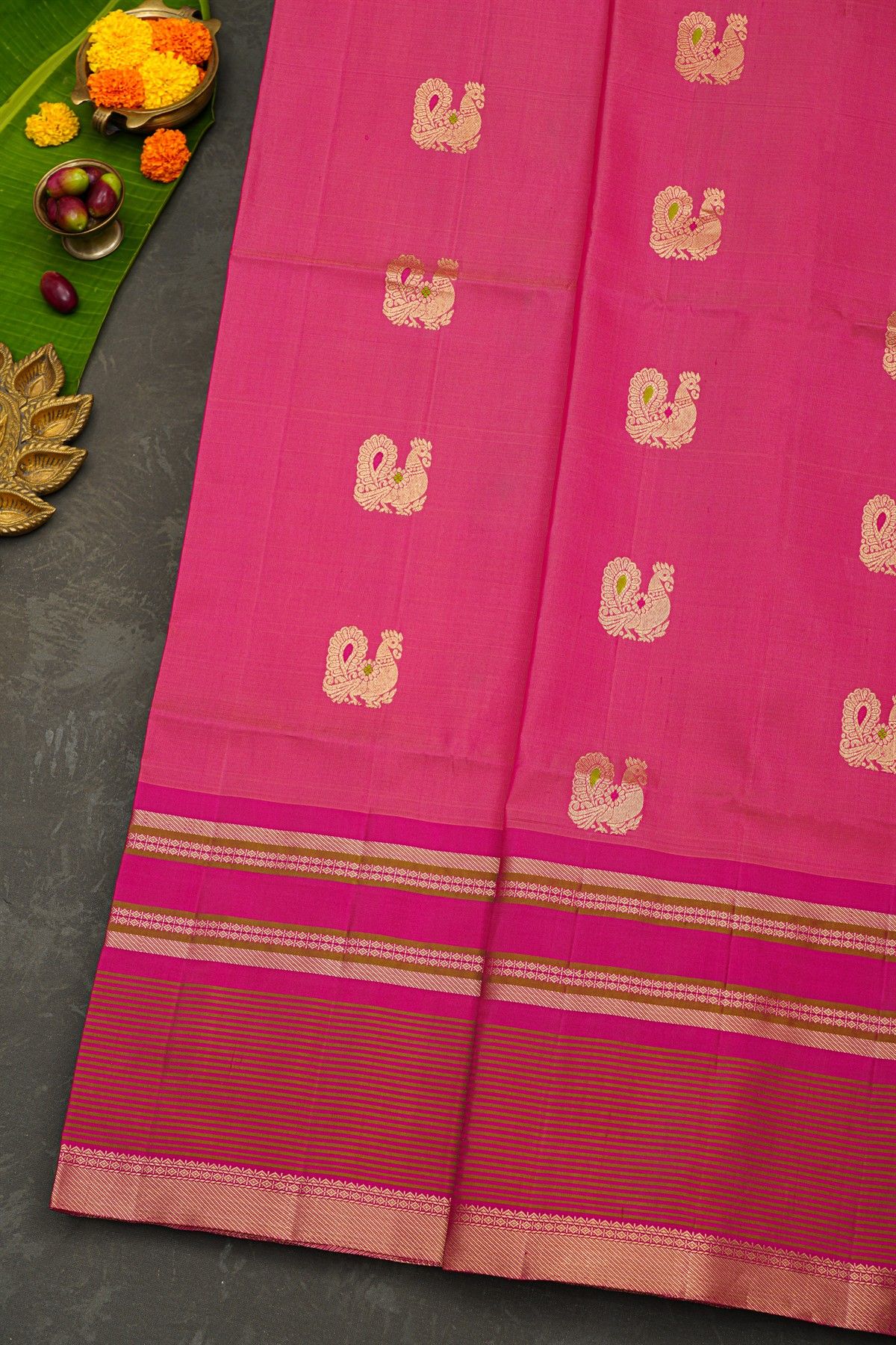 Coimbatore Soft Silk Pink Saree