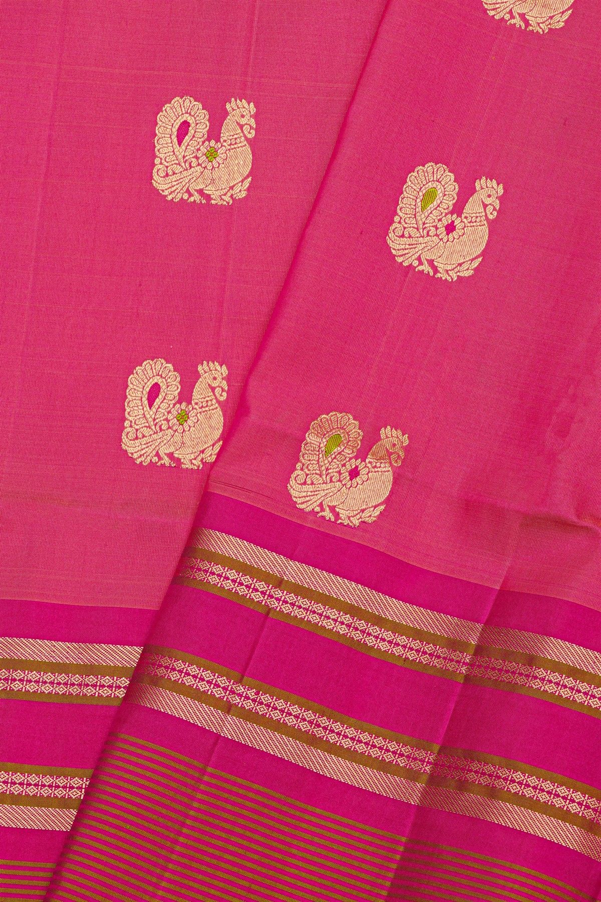 Coimbatore Soft Silk Pink Saree