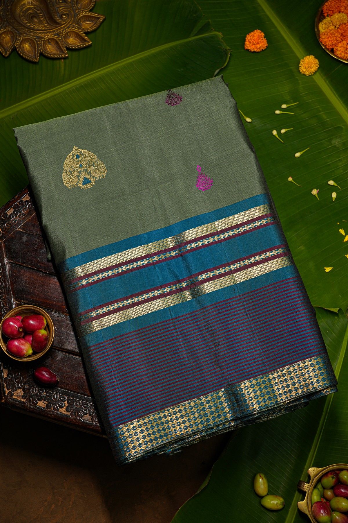 Coimbatore Soft Silk Grey Saree