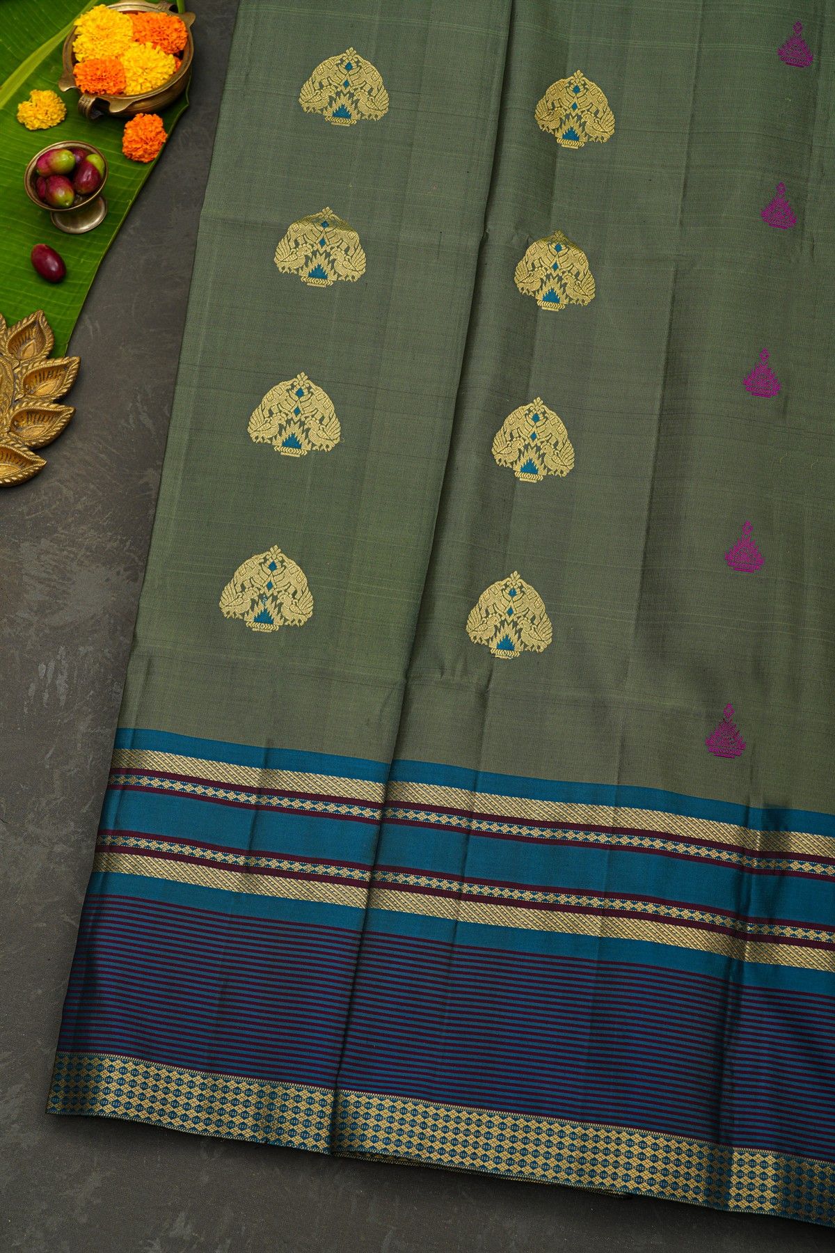 Coimbatore Soft Silk Grey Saree