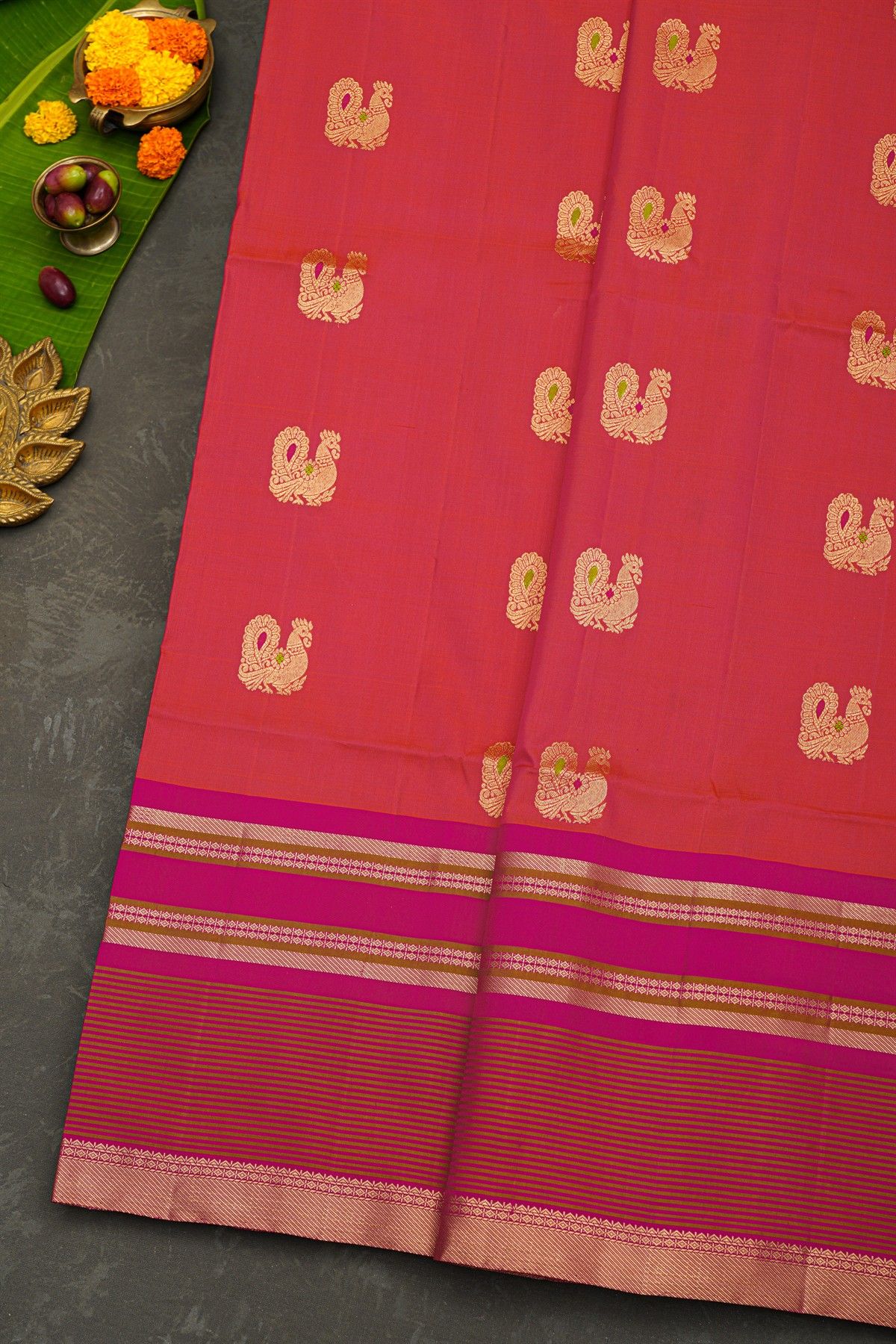 Coimbatore Soft Silk Pink Saree