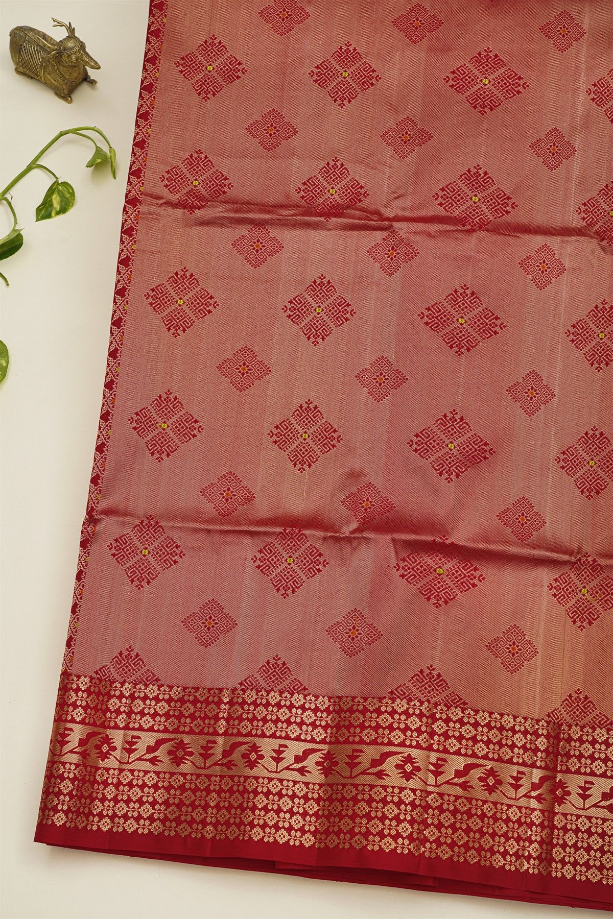 Coimbatore Soft Silk Red Saree