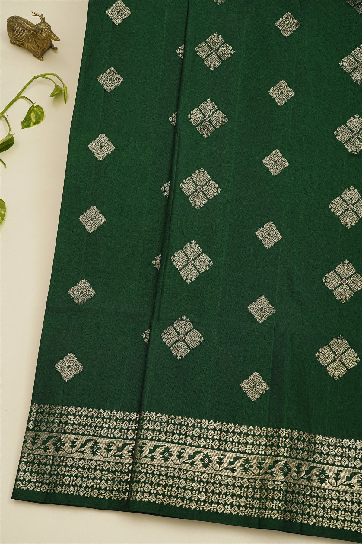 Coimbatore Soft Silk Bottle Green Saree