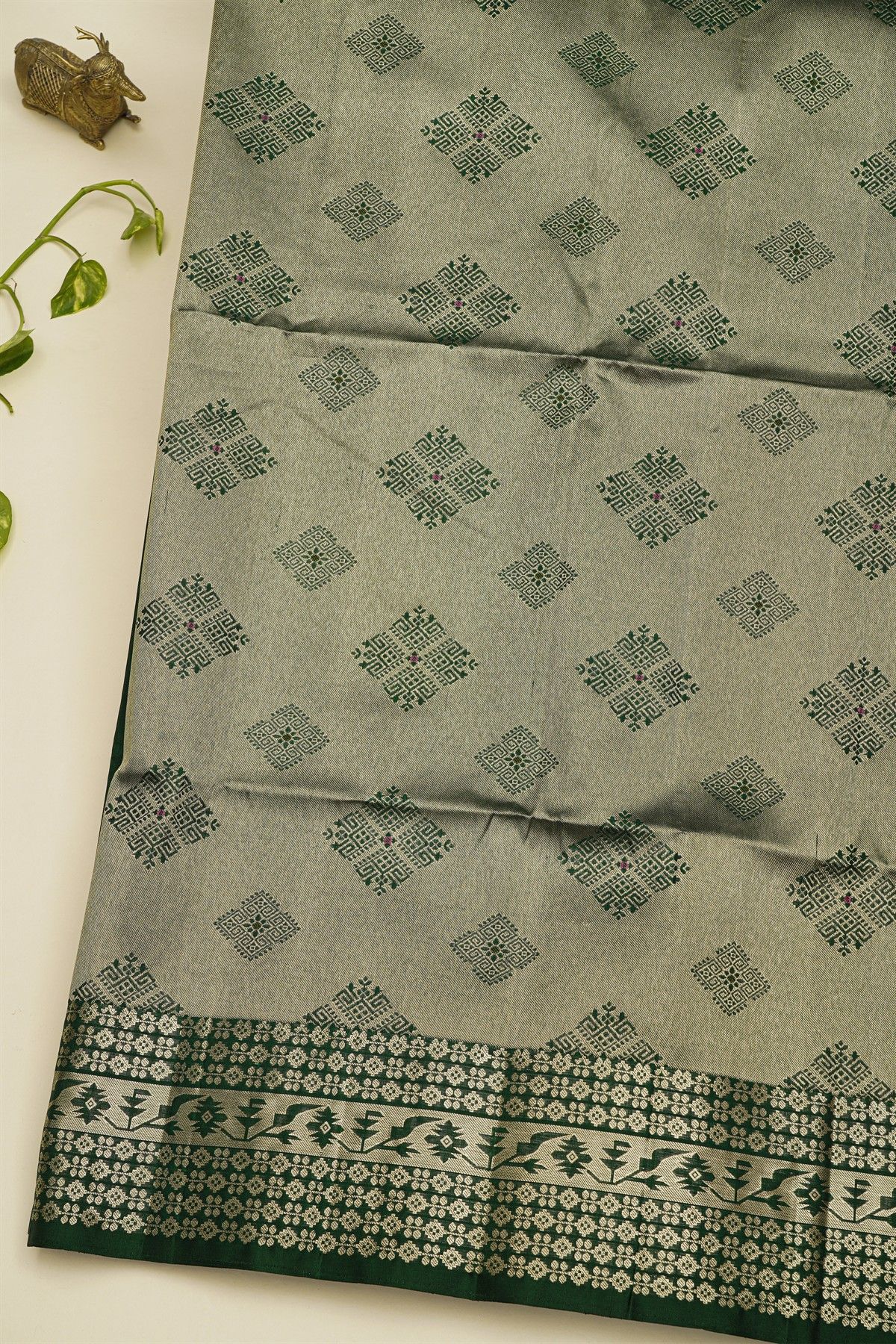 Coimbatore Soft Silk Bottle Green Saree