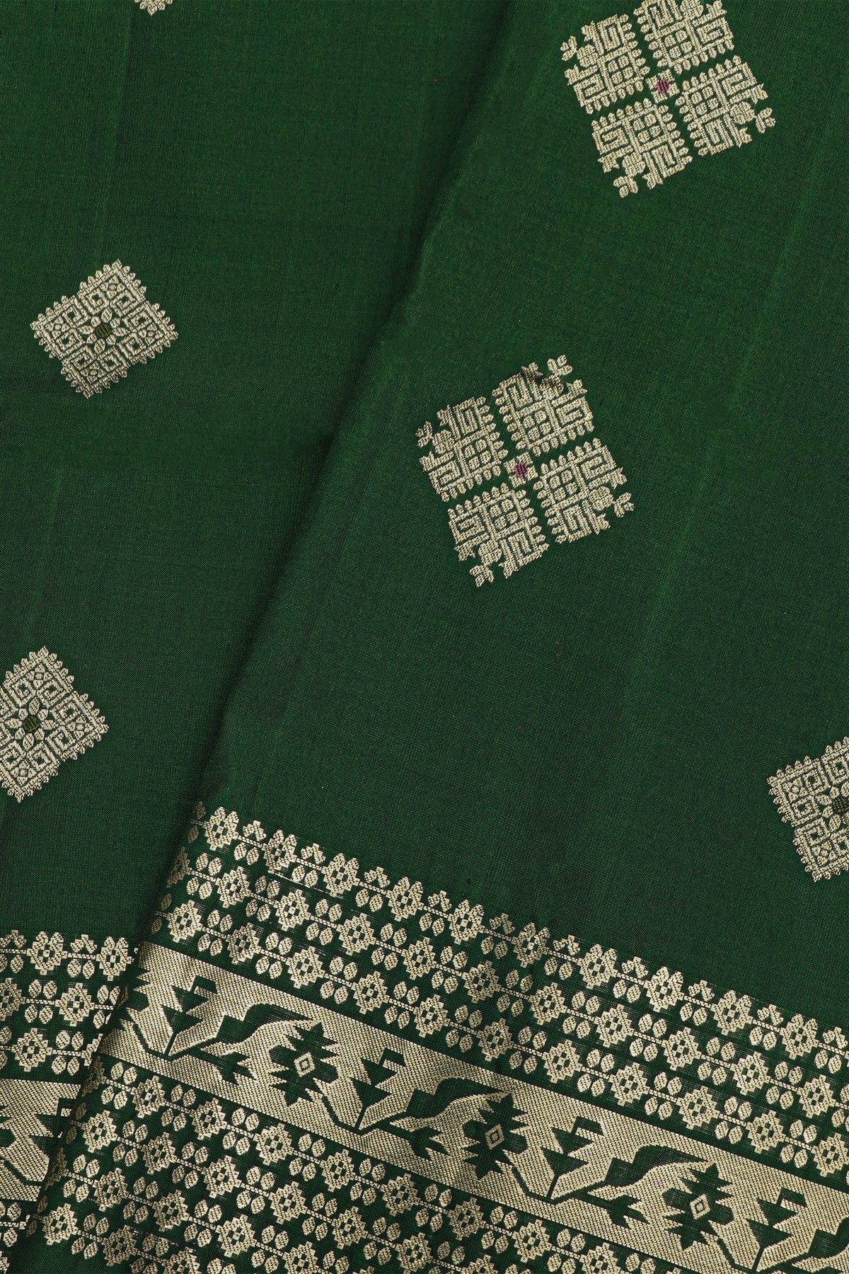 Coimbatore Soft Silk Bottle Green Saree