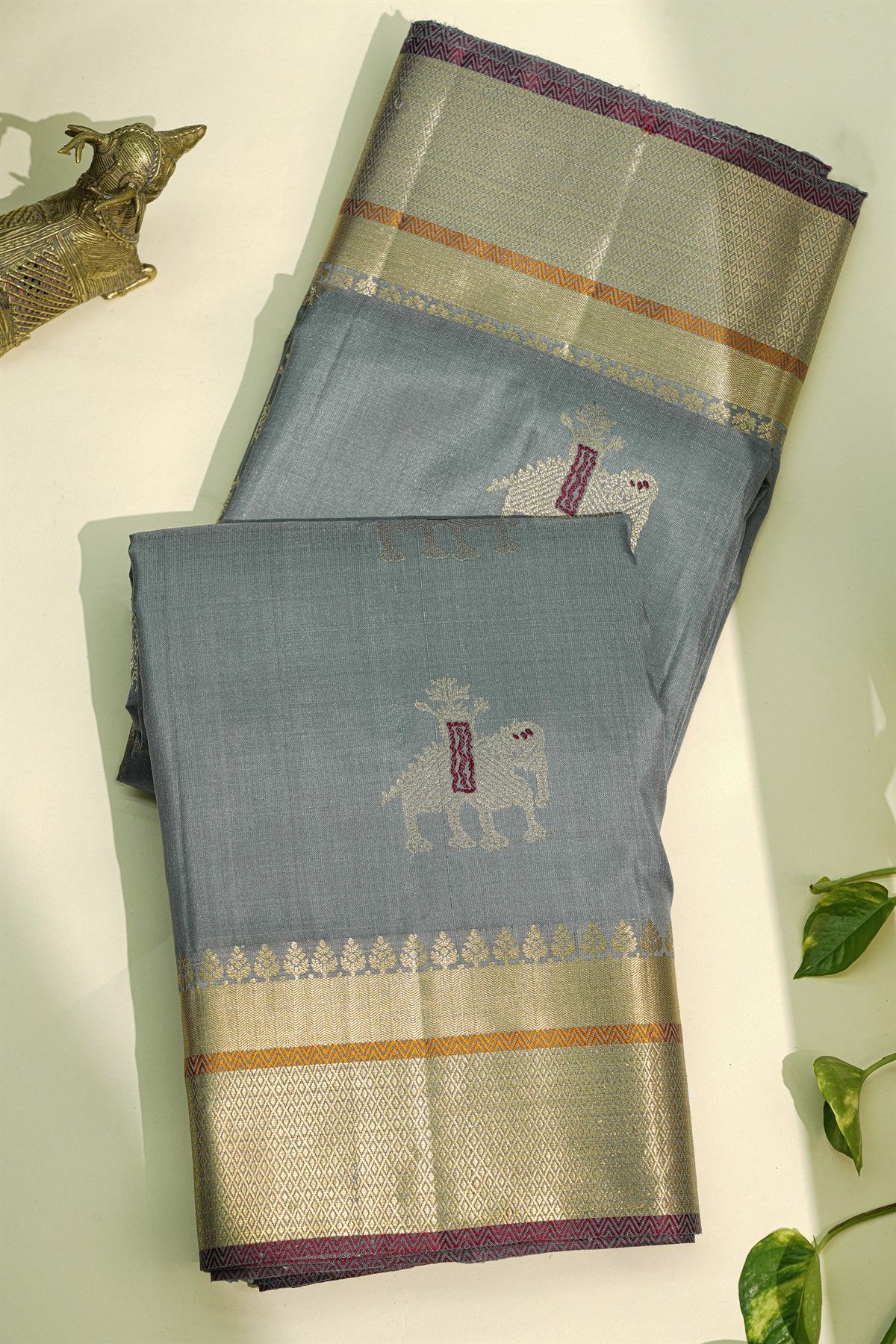 Coimbatore Soft Silk Grey Saree