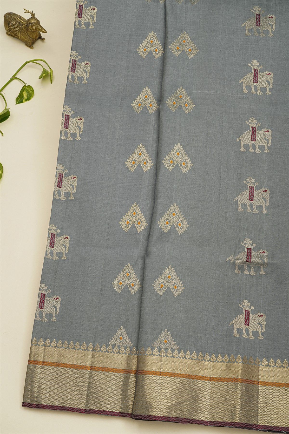 Coimbatore Soft Silk Grey Saree