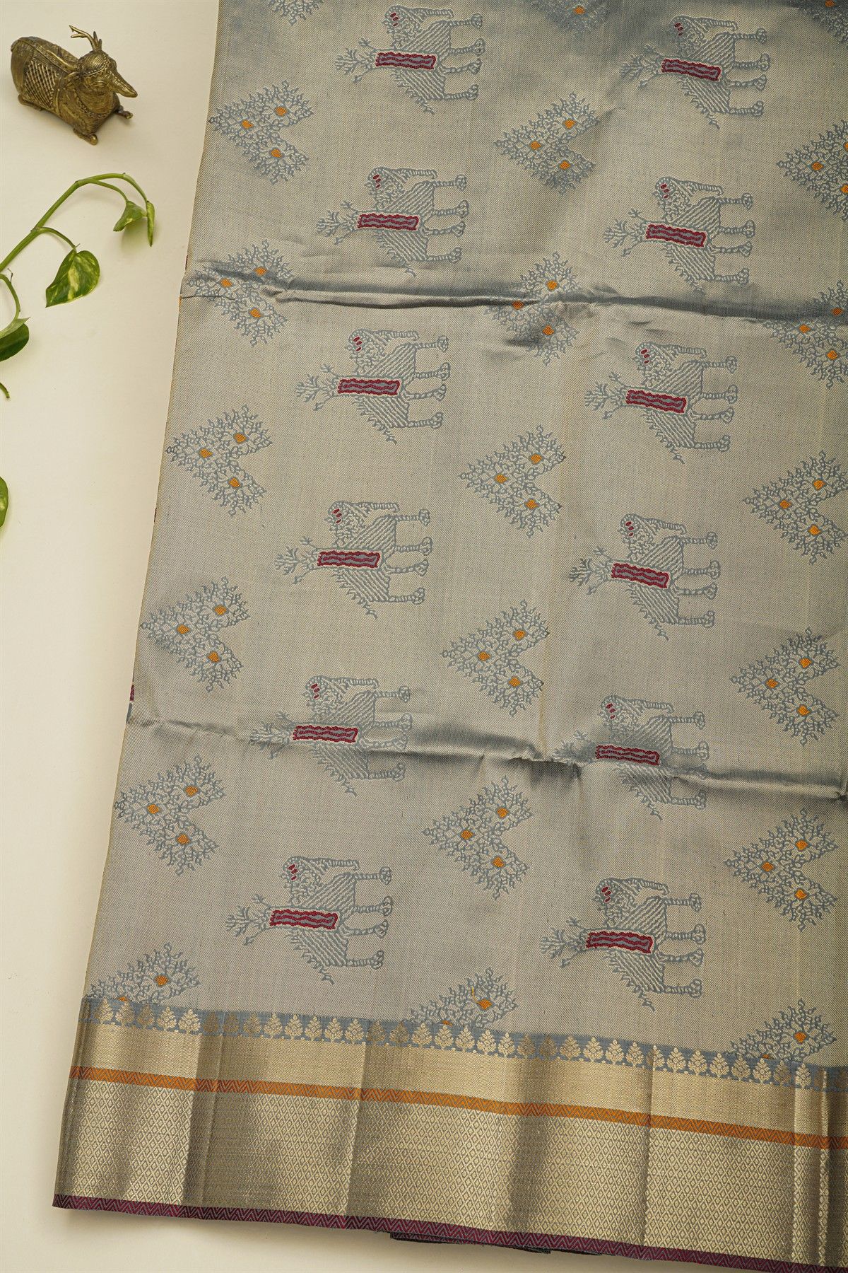 Coimbatore Soft Silk Grey Saree