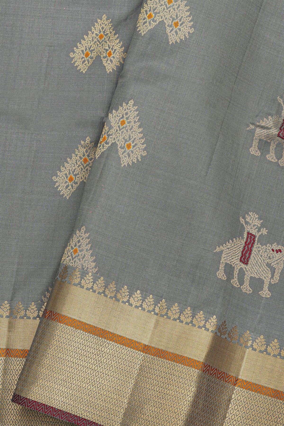 Coimbatore Soft Silk Grey Saree