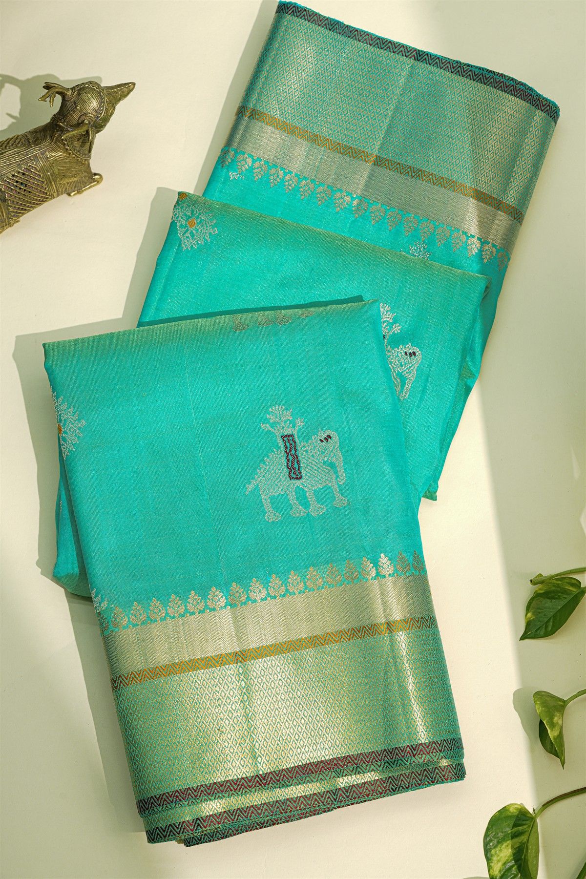 Coimbatore Soft Silk Sea Green Saree