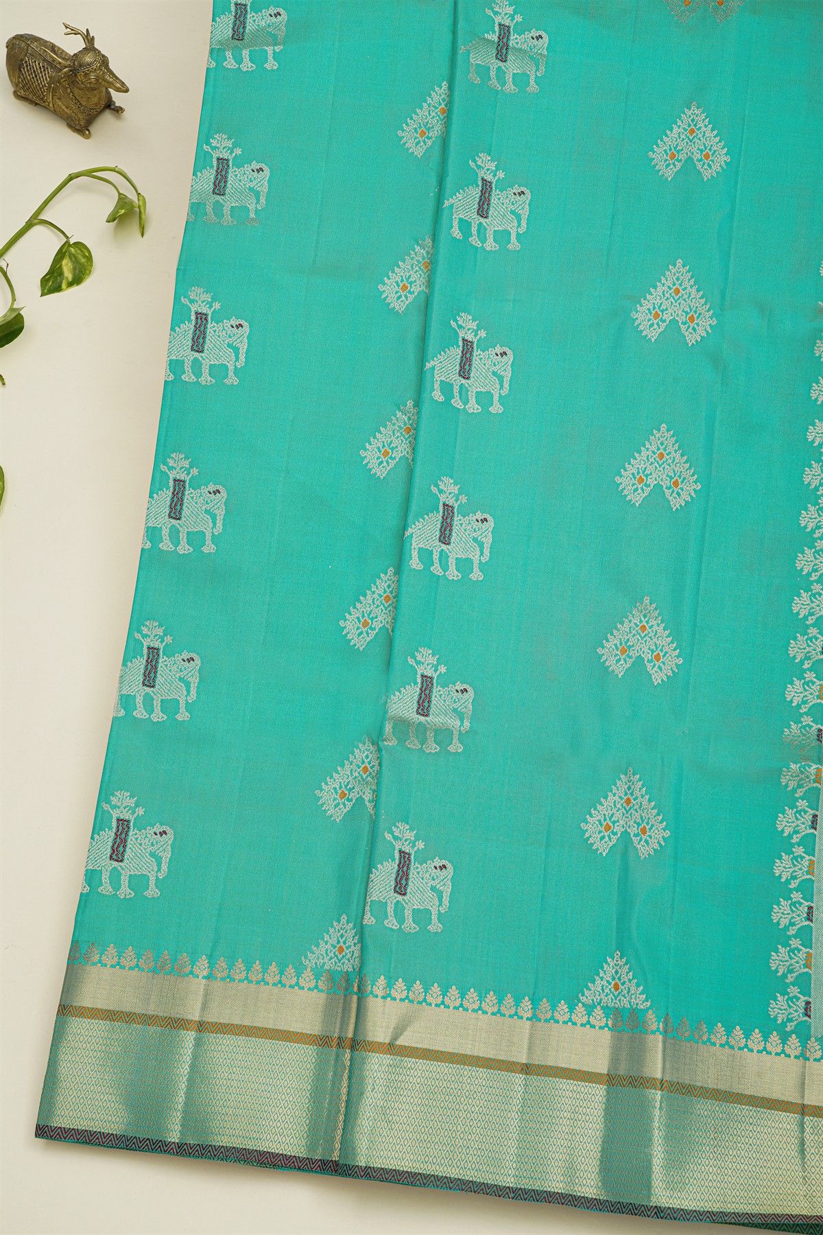 Coimbatore Soft Silk Sea Green Saree