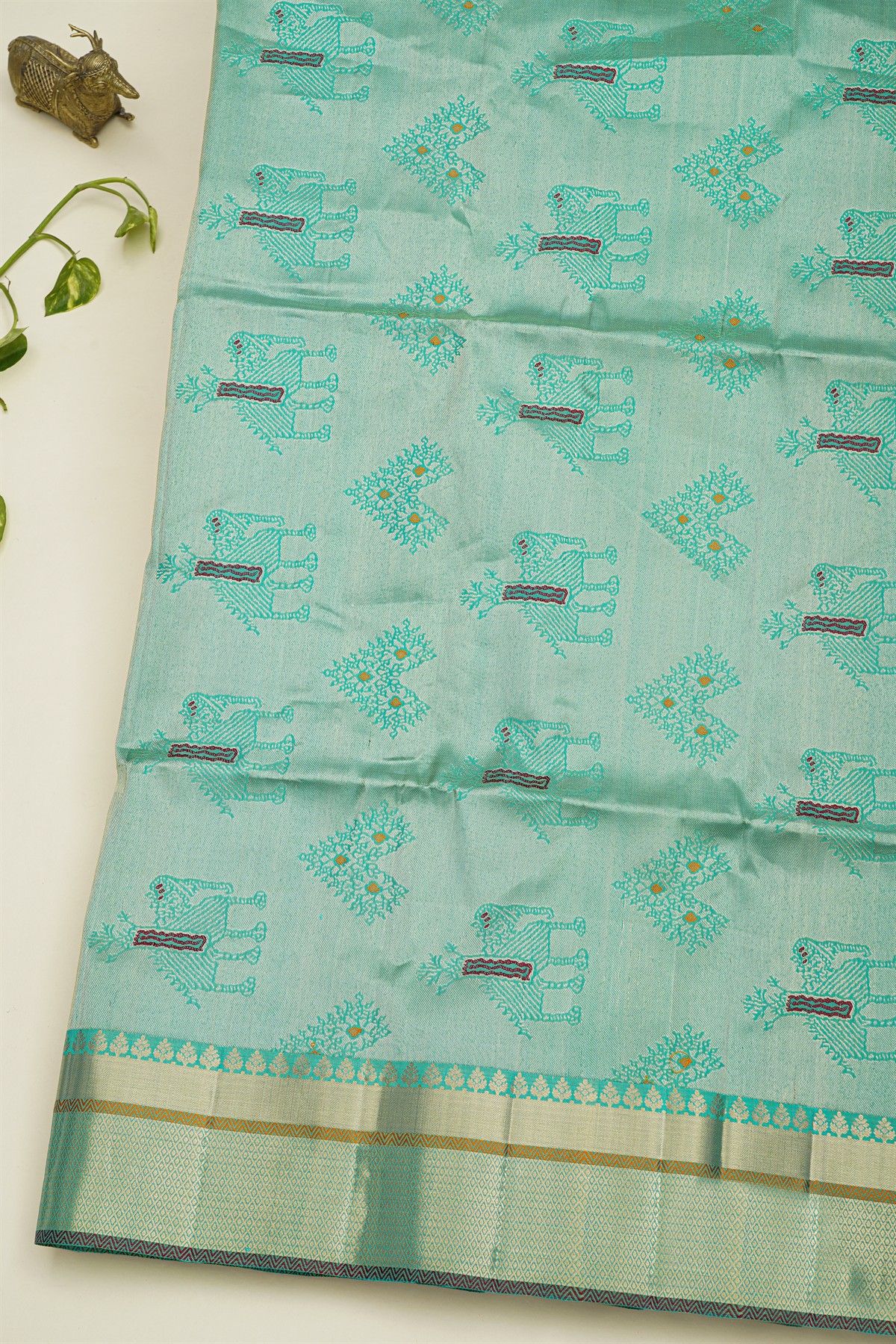 Coimbatore Soft Silk Sea Green Saree
