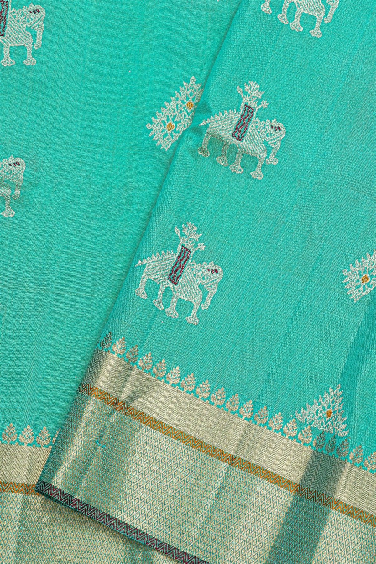 Coimbatore Soft Silk Sea Green Saree