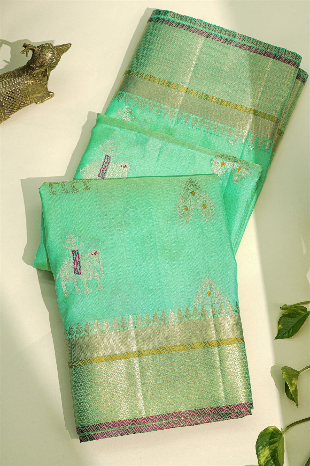 Coimbatore Soft Silk Sea Green Saree