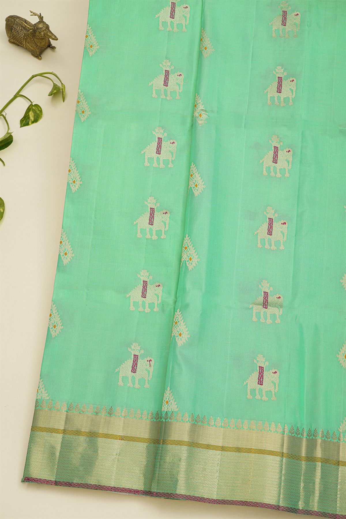 Coimbatore Soft Silk Sea Green Saree