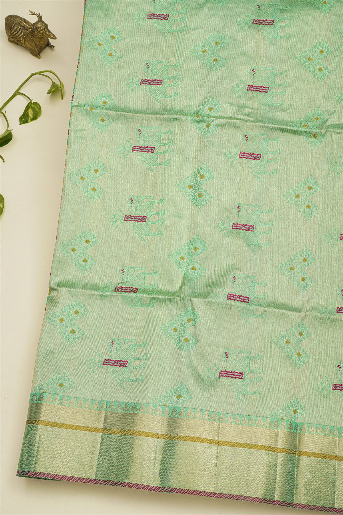 Coimbatore Soft Silk Sea Green Saree