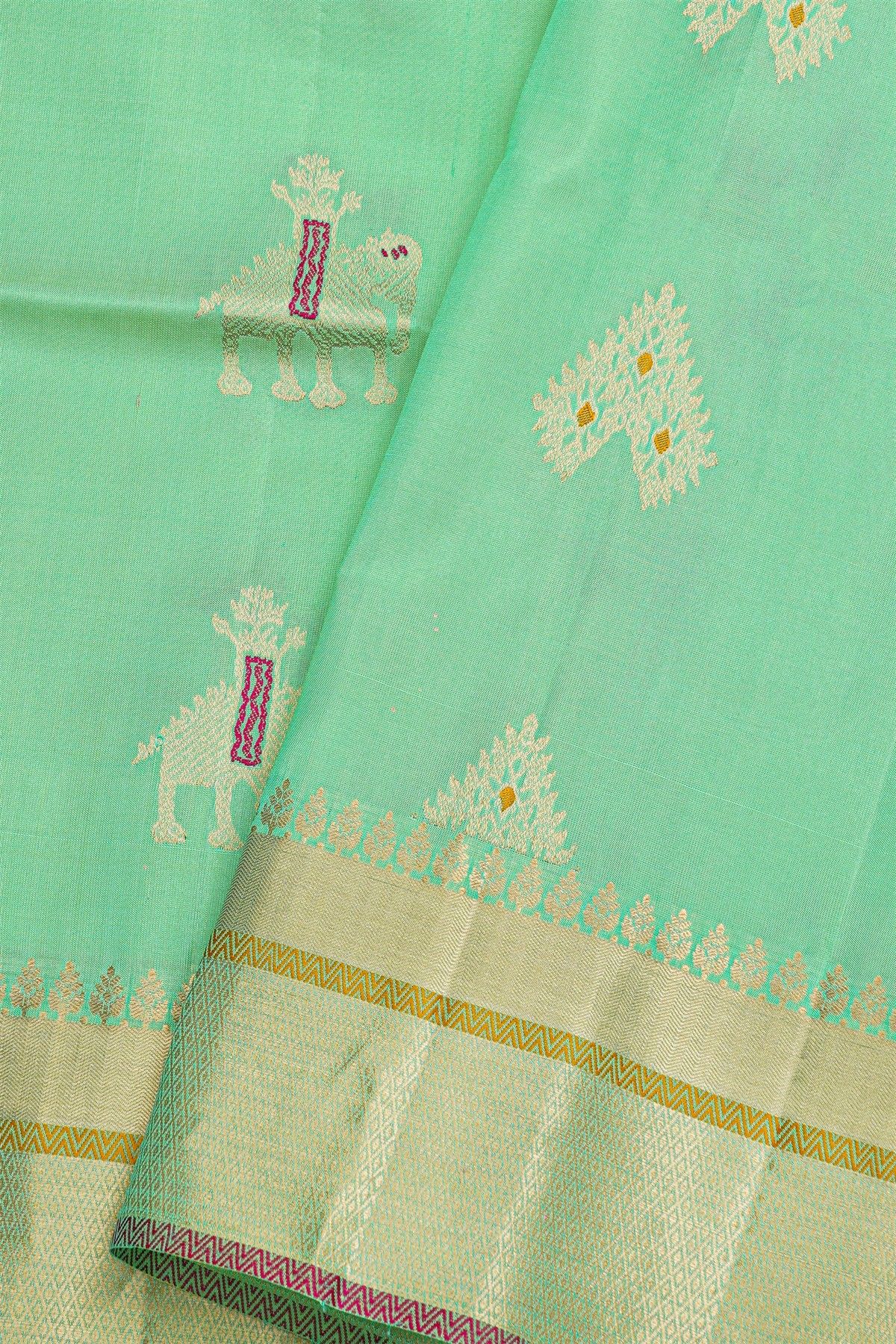 Coimbatore Soft Silk Sea Green Saree