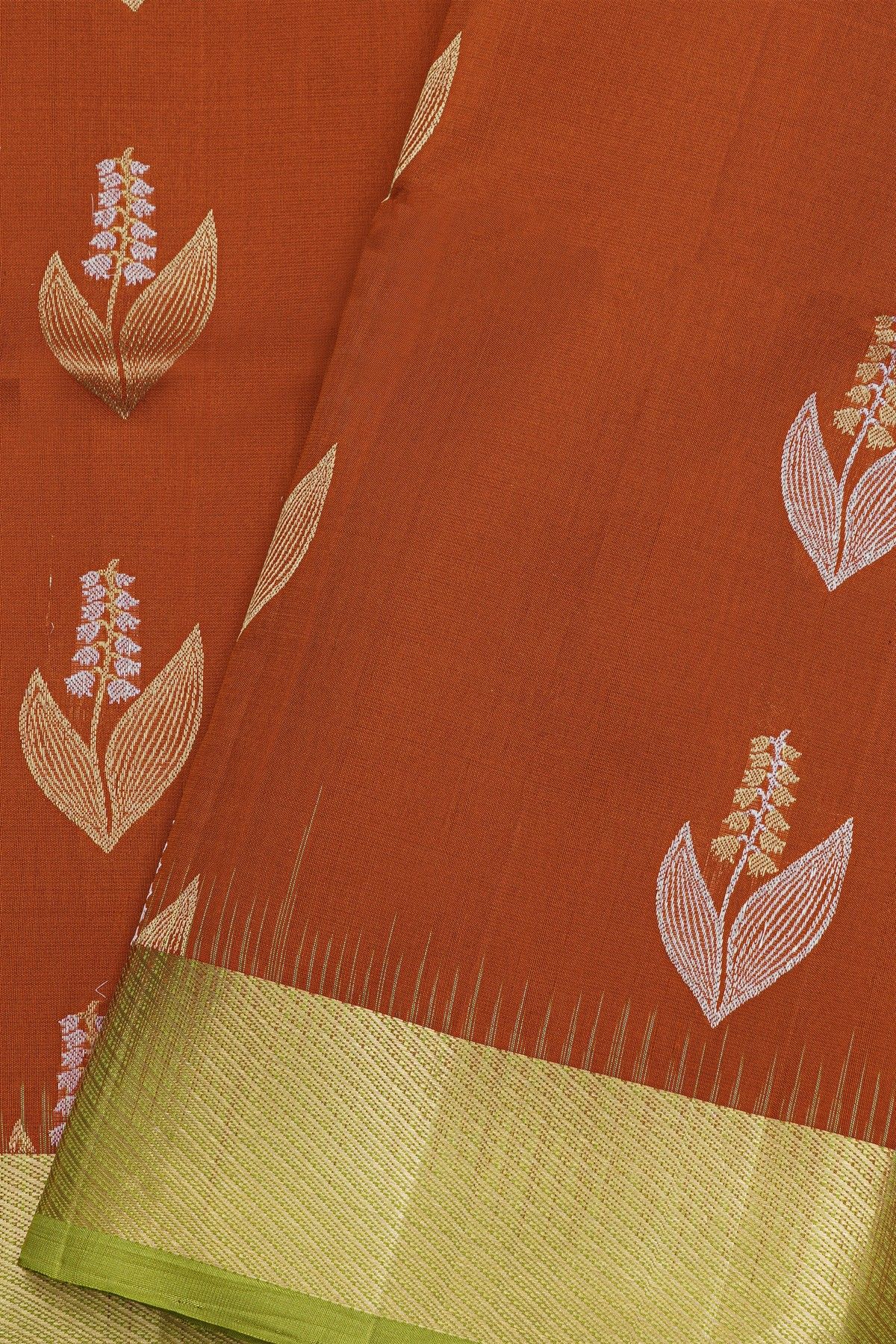 Coimbatore Soft Silk Rust Saree