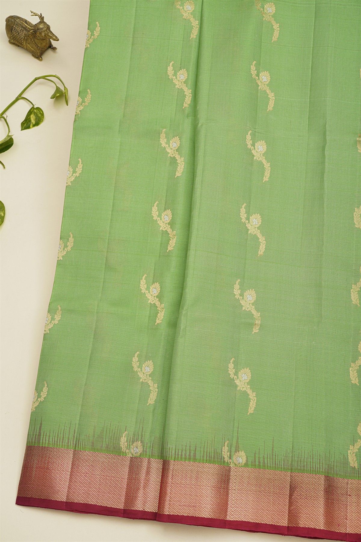 Coimbatore Soft Silk Pista Green Saree