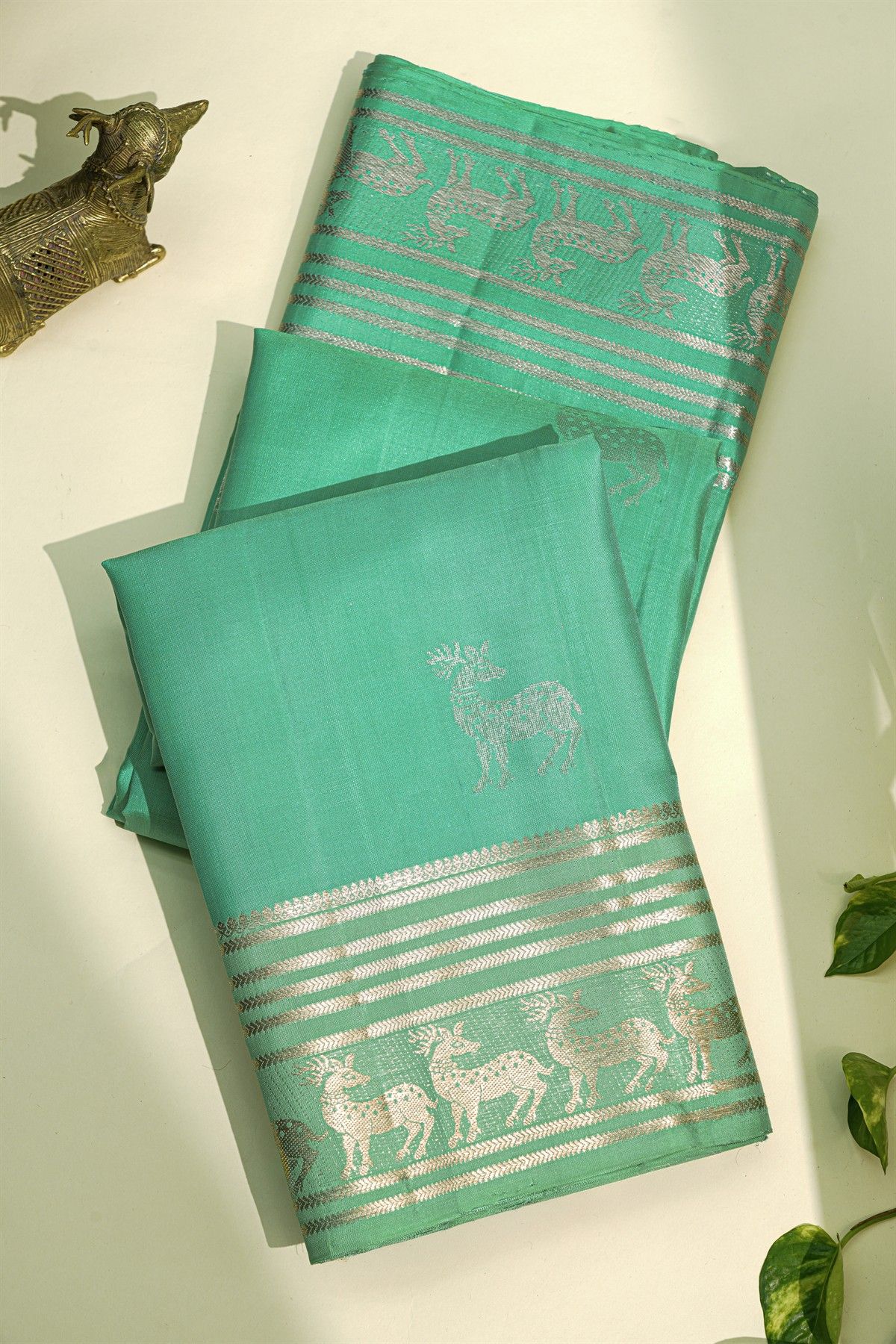 Coimbatore Soft Silk Sea Green Saree