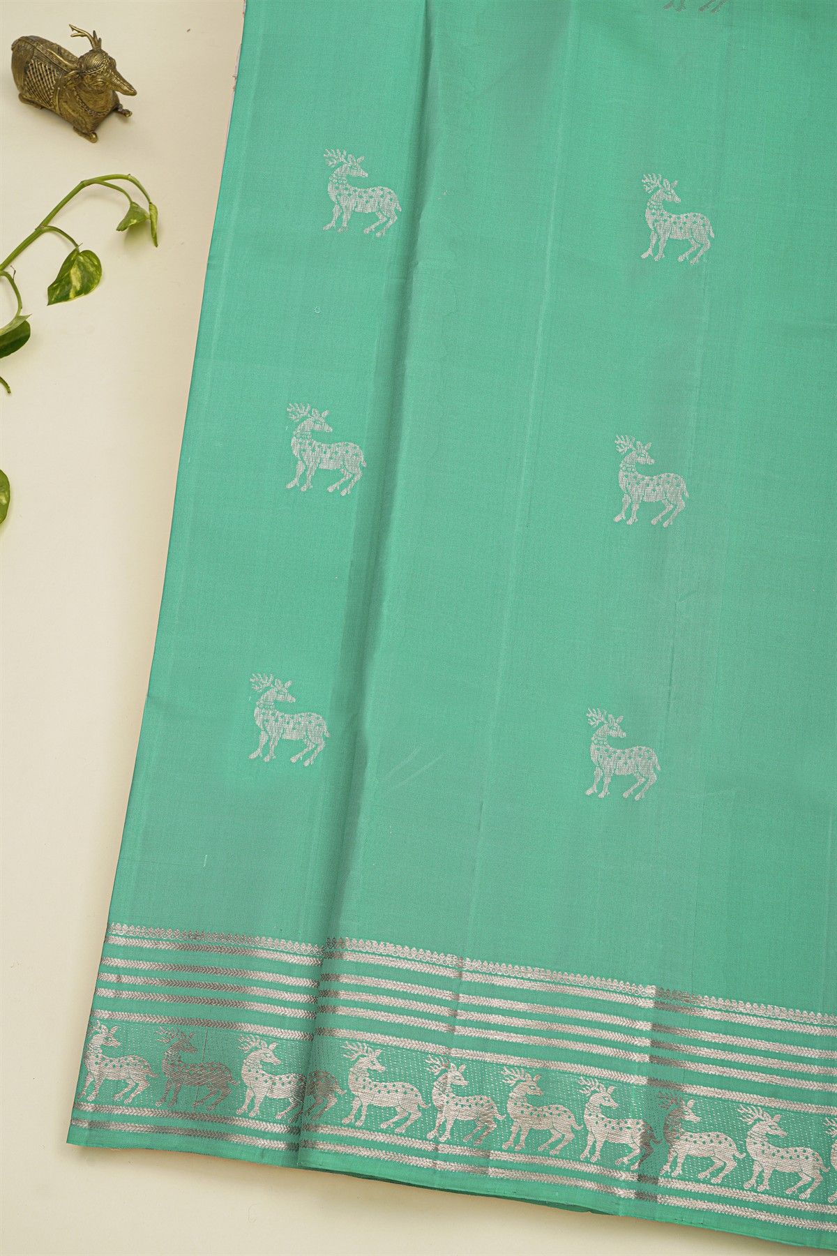 Coimbatore Soft Silk Sea Green Saree
