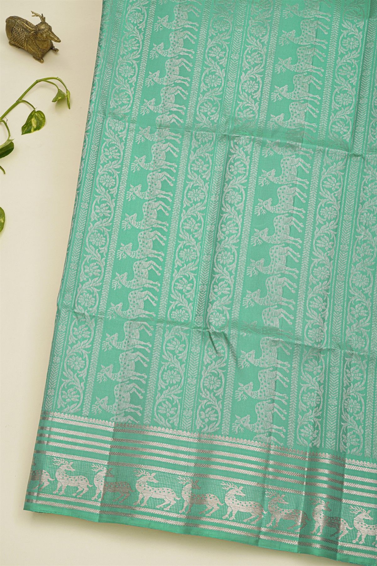 Coimbatore Soft Silk Sea Green Saree