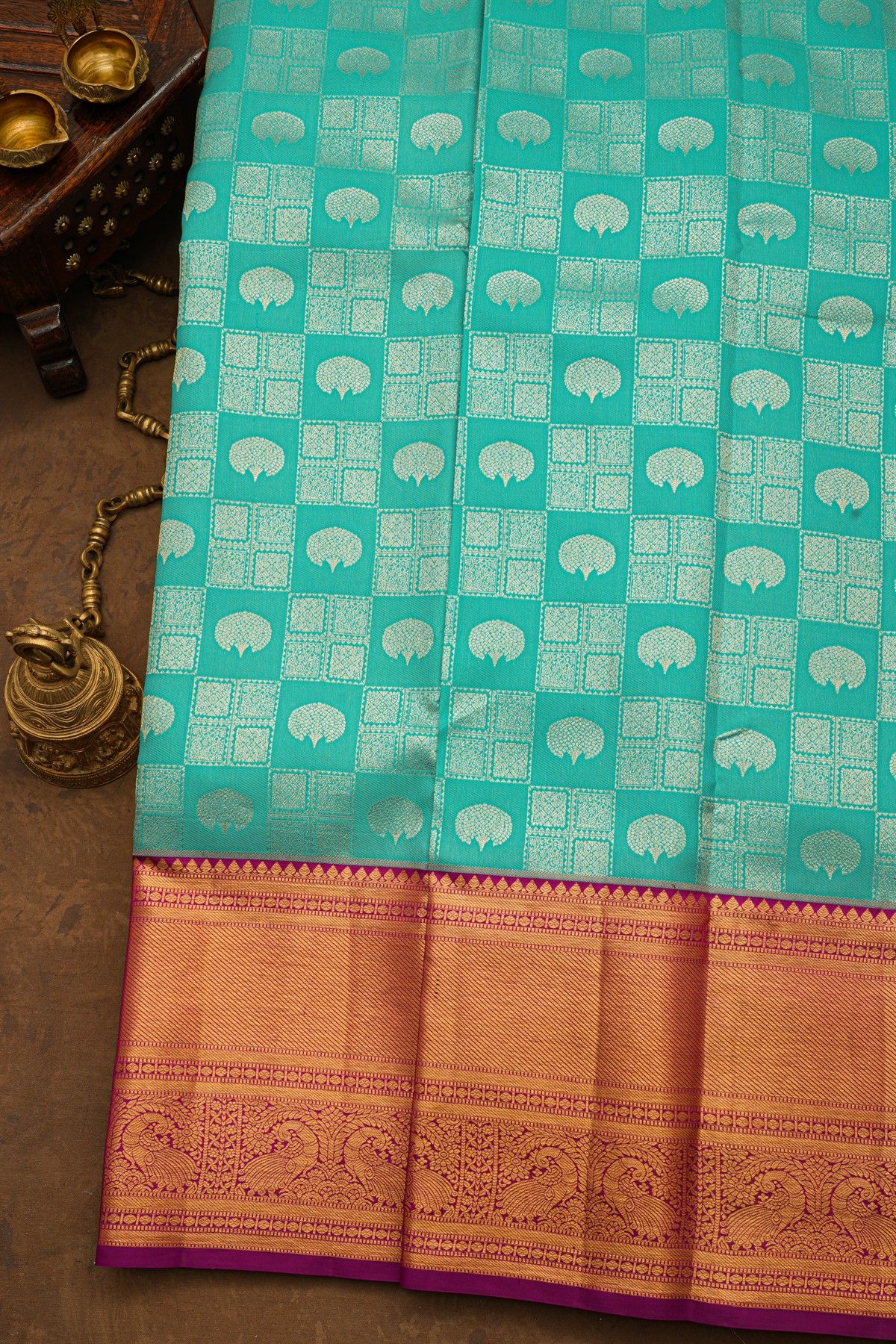 Kancheepuram Silk Sky Blue Saree