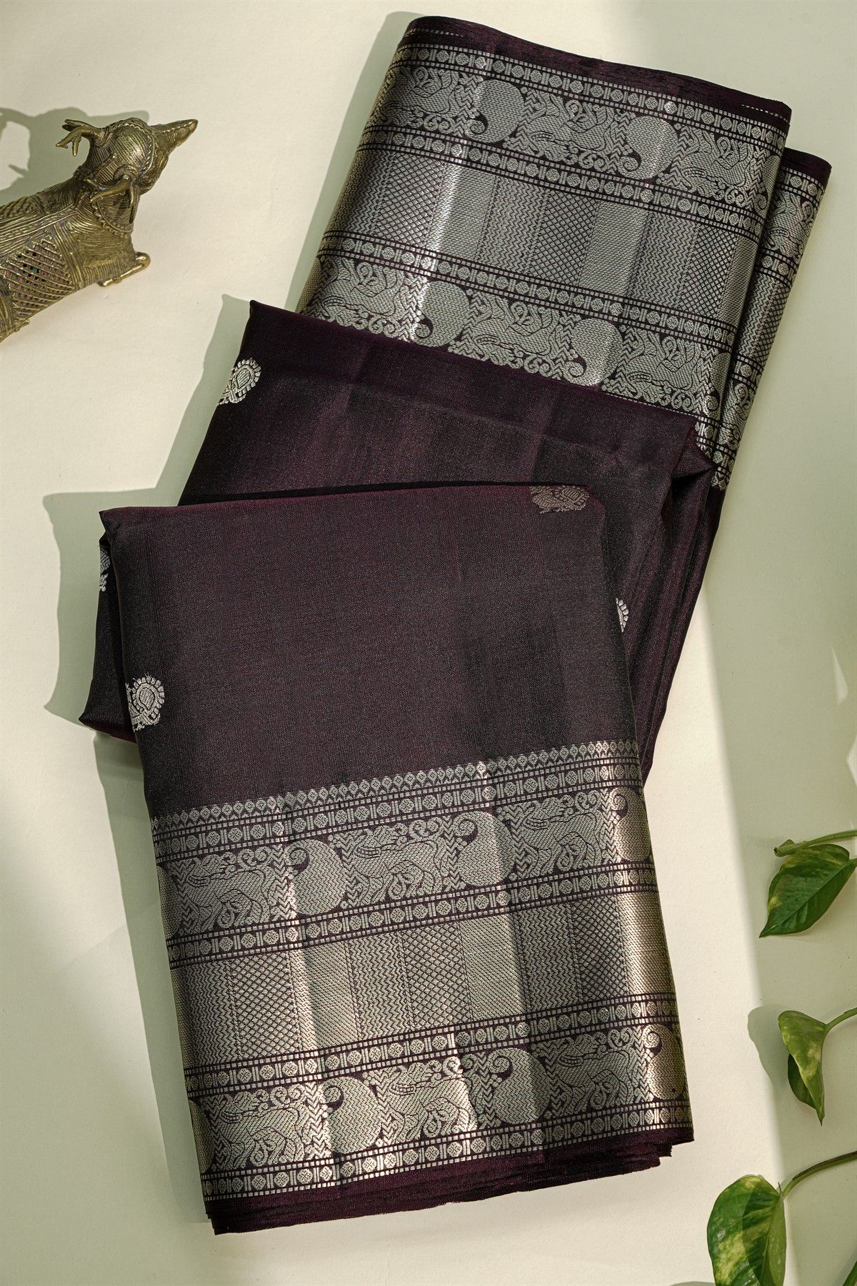 Coimbatore Soft Silk Dark Wine Saree