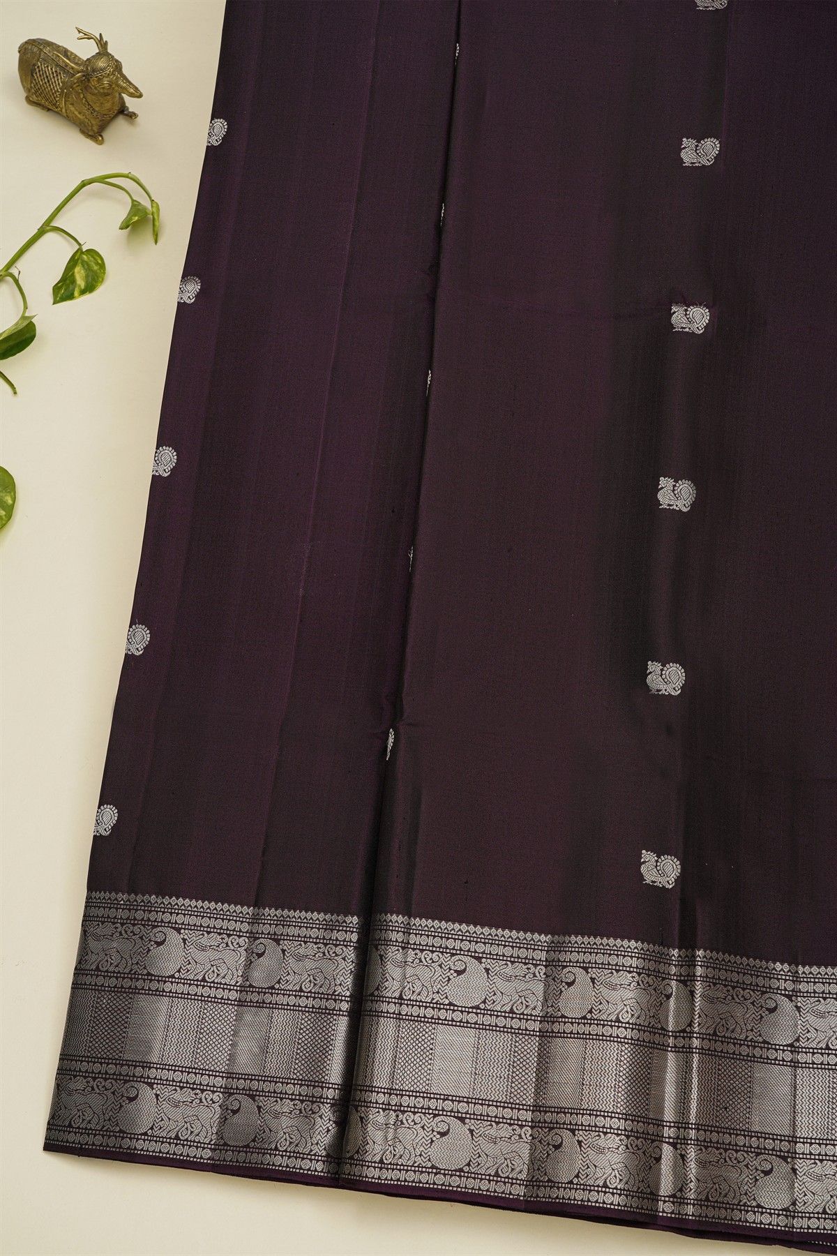 Coimbatore Soft Silk Dark Wine Saree