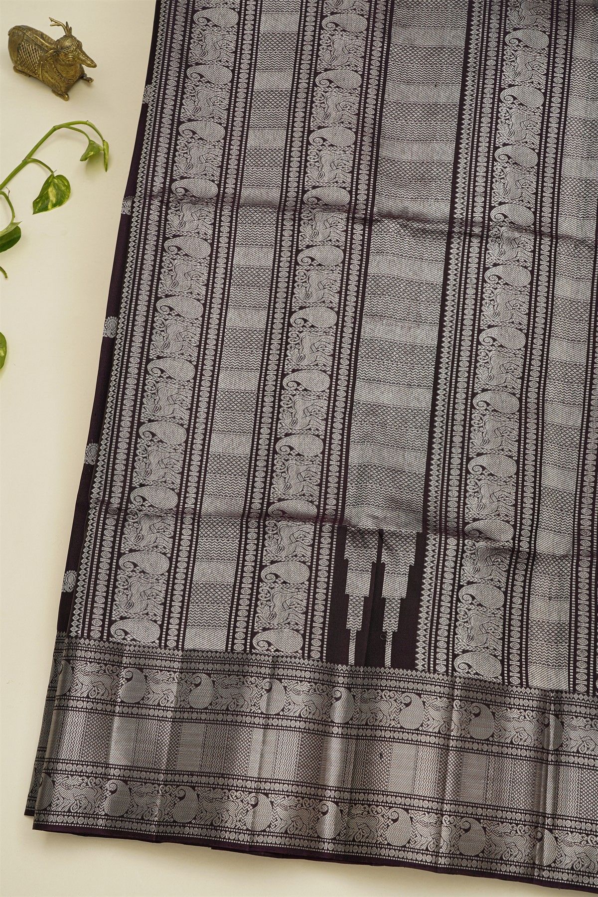 Coimbatore Soft Silk Dark Wine Saree