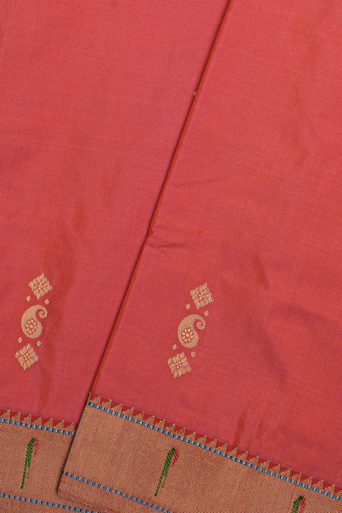 Paithani Silk Reddish Pink Saree