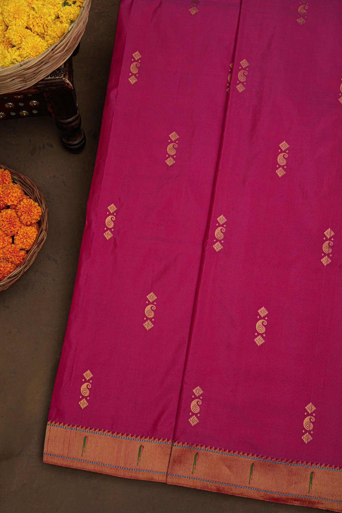 Paithani Silk Magenta Saree