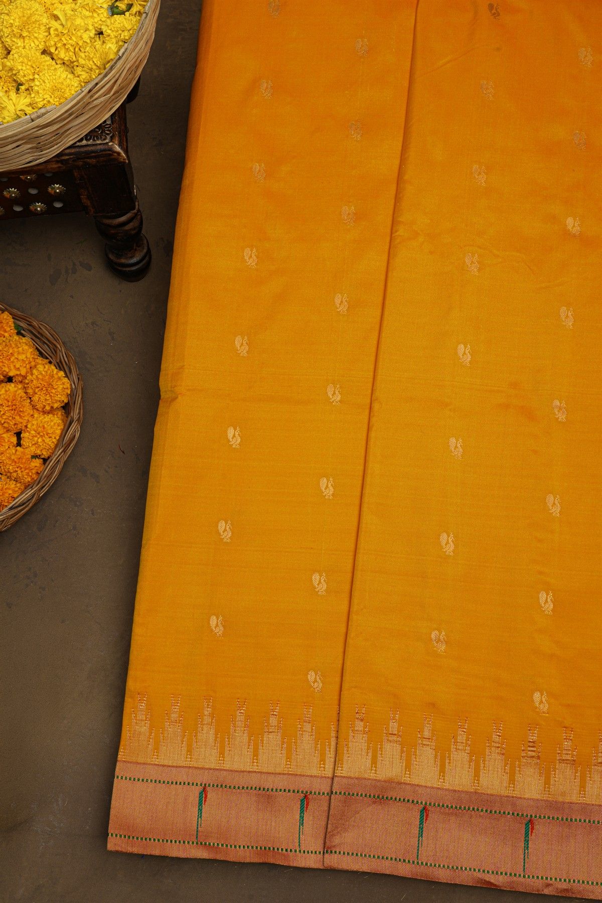 Paithani Silk Mustard Saree