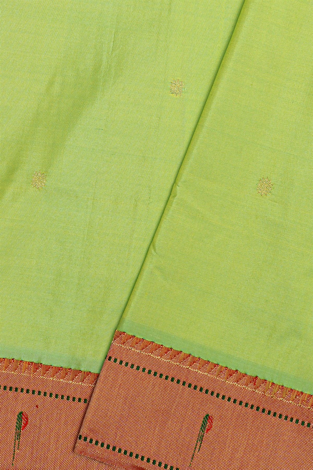 Paithani Silk Light Green Saree