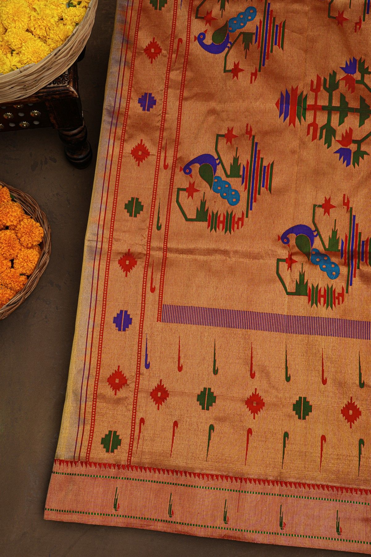 Paithani Silk Blue Saree