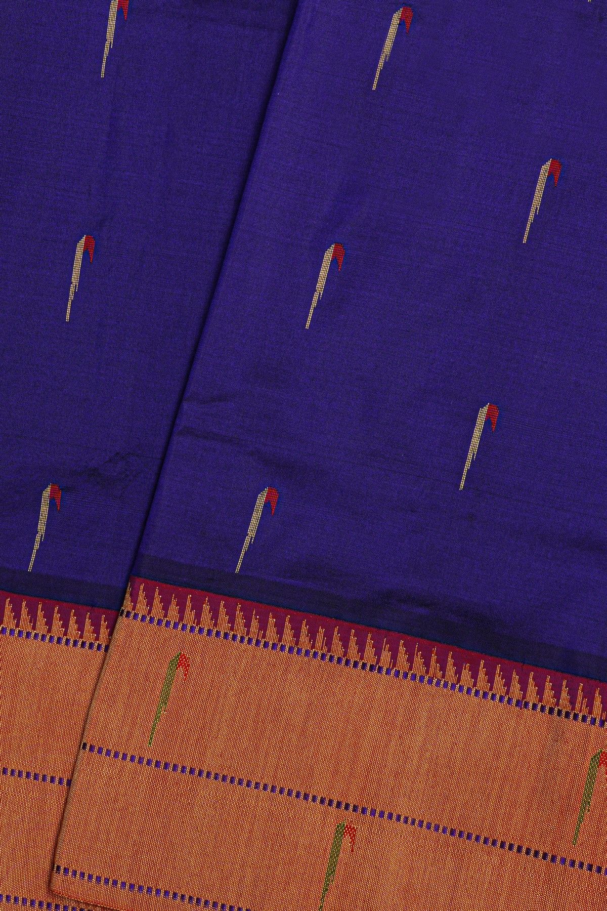 Paithani Silk Navy Blue Saree