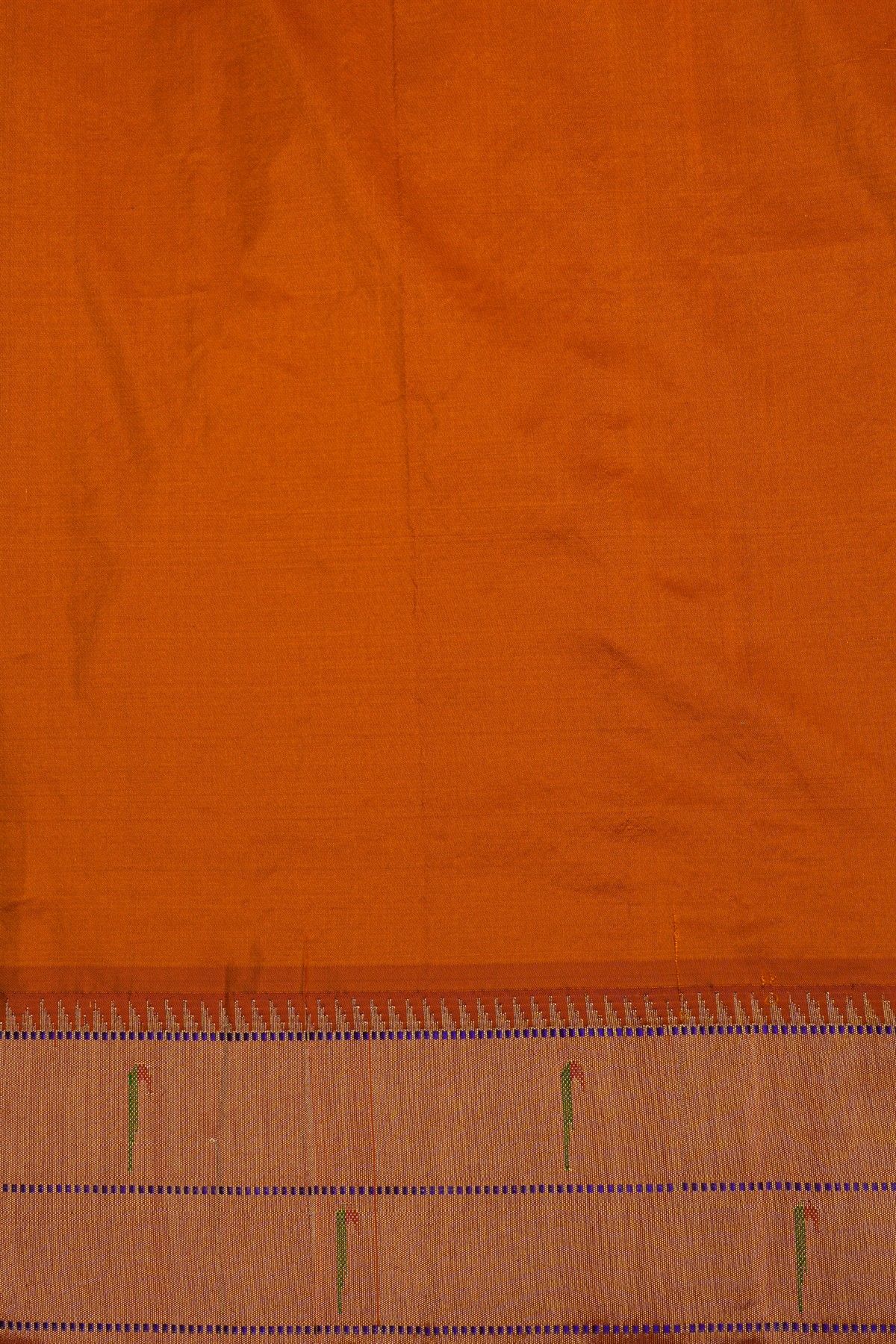 Paithani Silk Rust Orange Saree