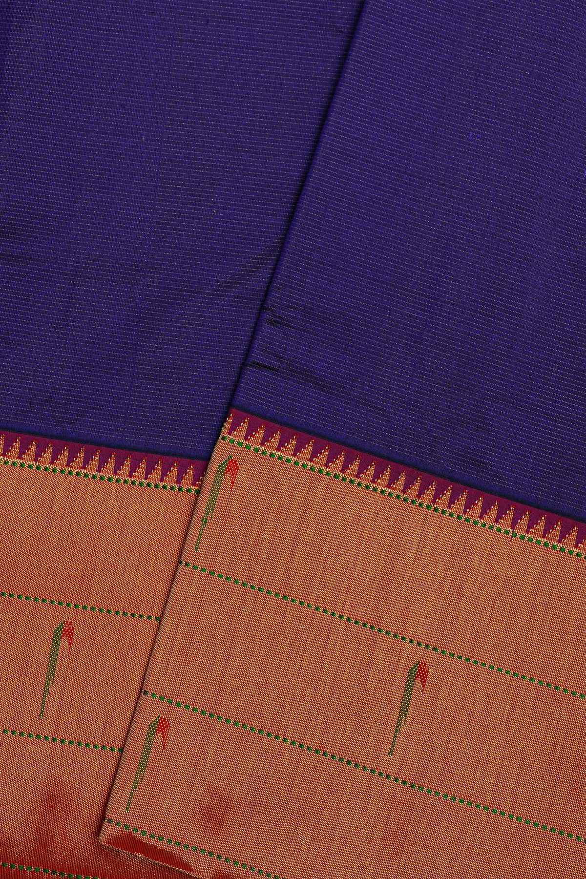 Paithani Silk Navy Blue Saree