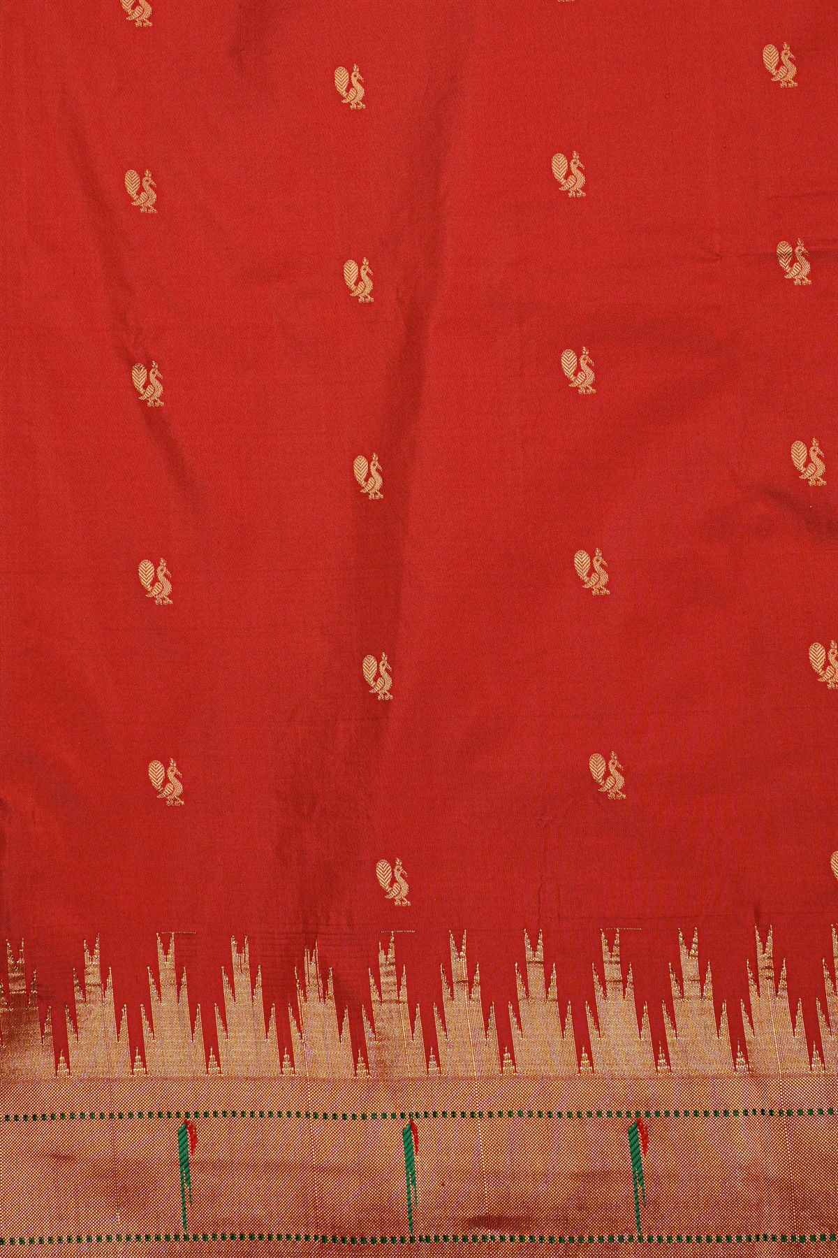 Paithani Silk Bottle Green Saree