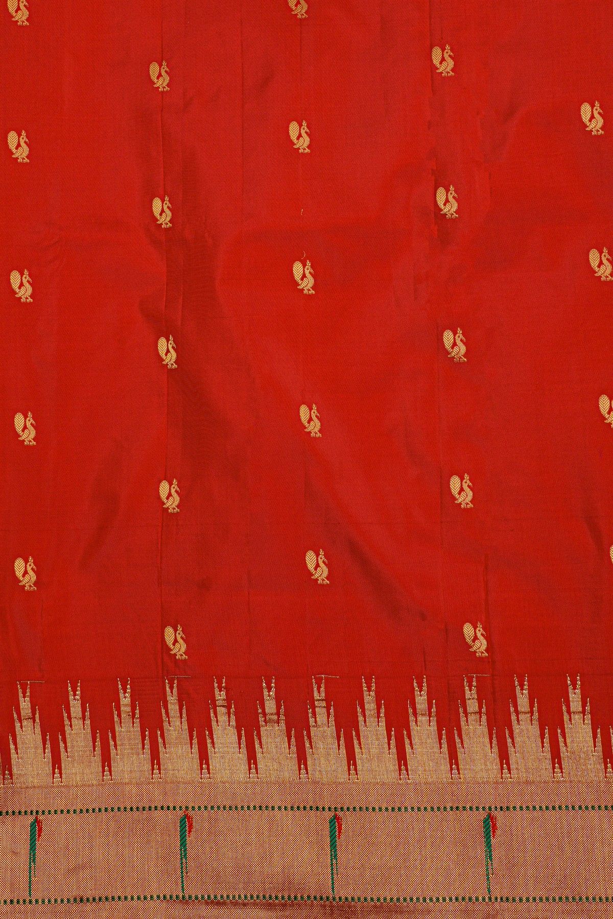 Paithani Silk Off White Saree