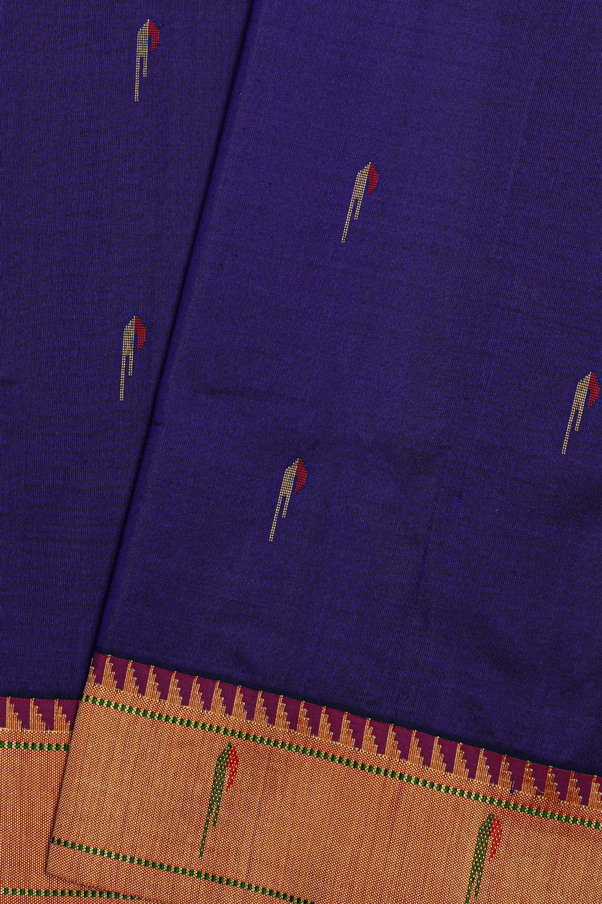 Paithani Silk Navy Blue Saree