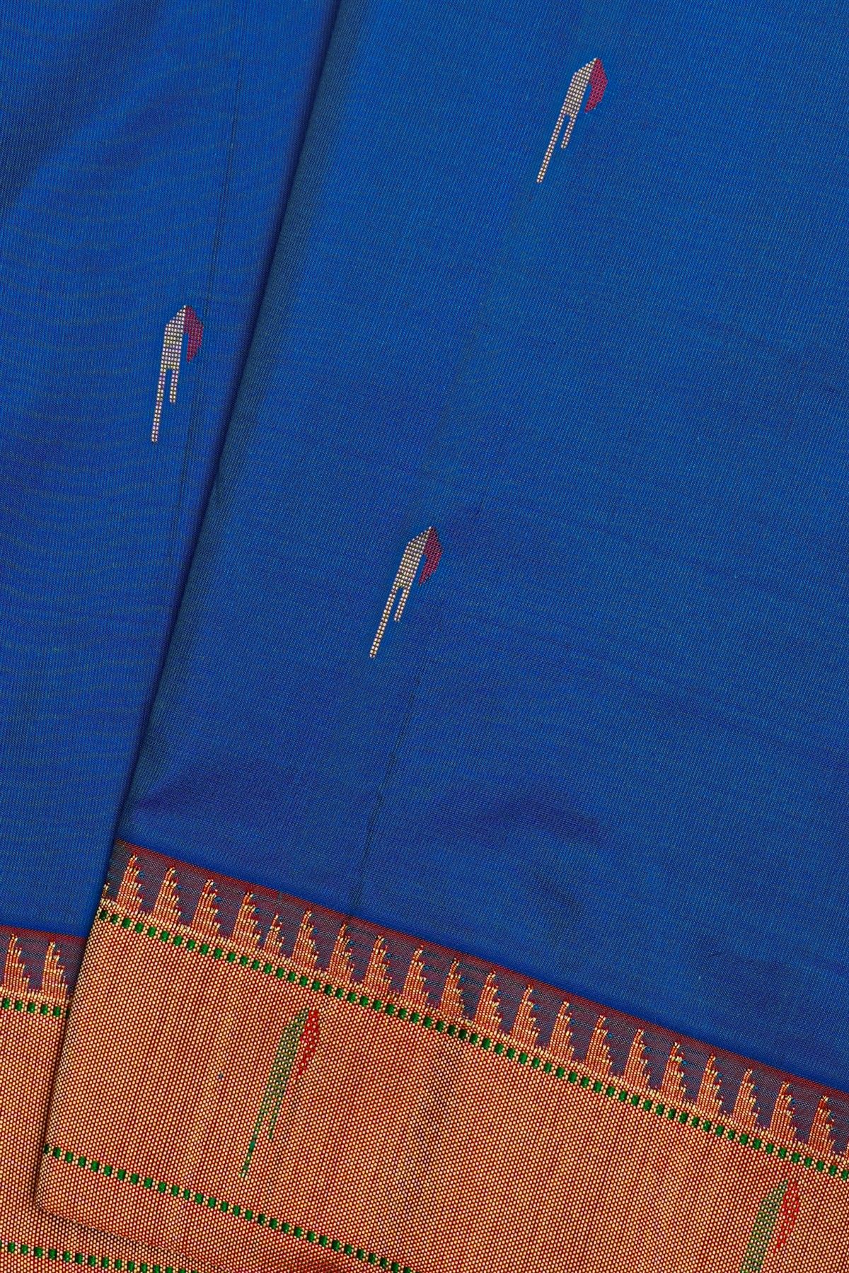 Paithani Silk Royal Blue Saree