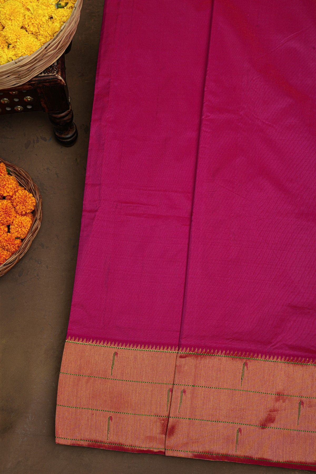 Paithani Silk Magenta Saree