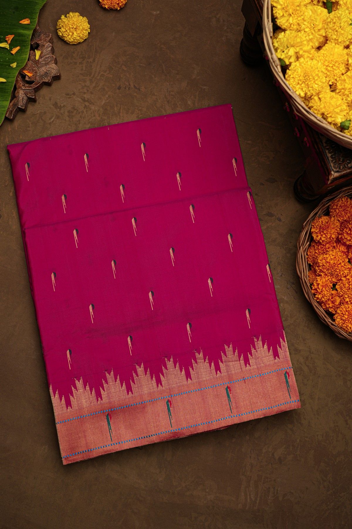 Paithani Silk Magenta Saree