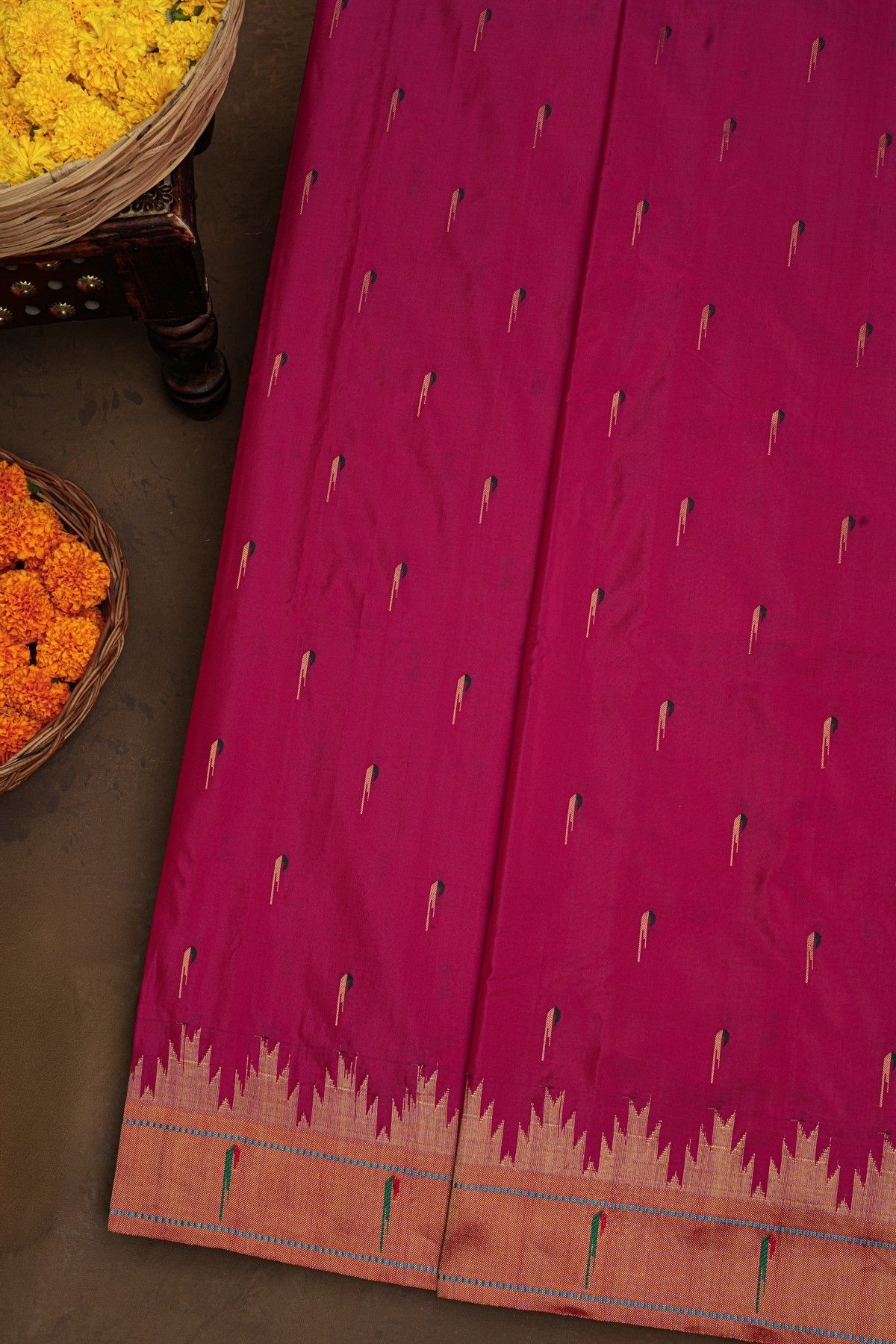 Paithani Silk Magenta Saree