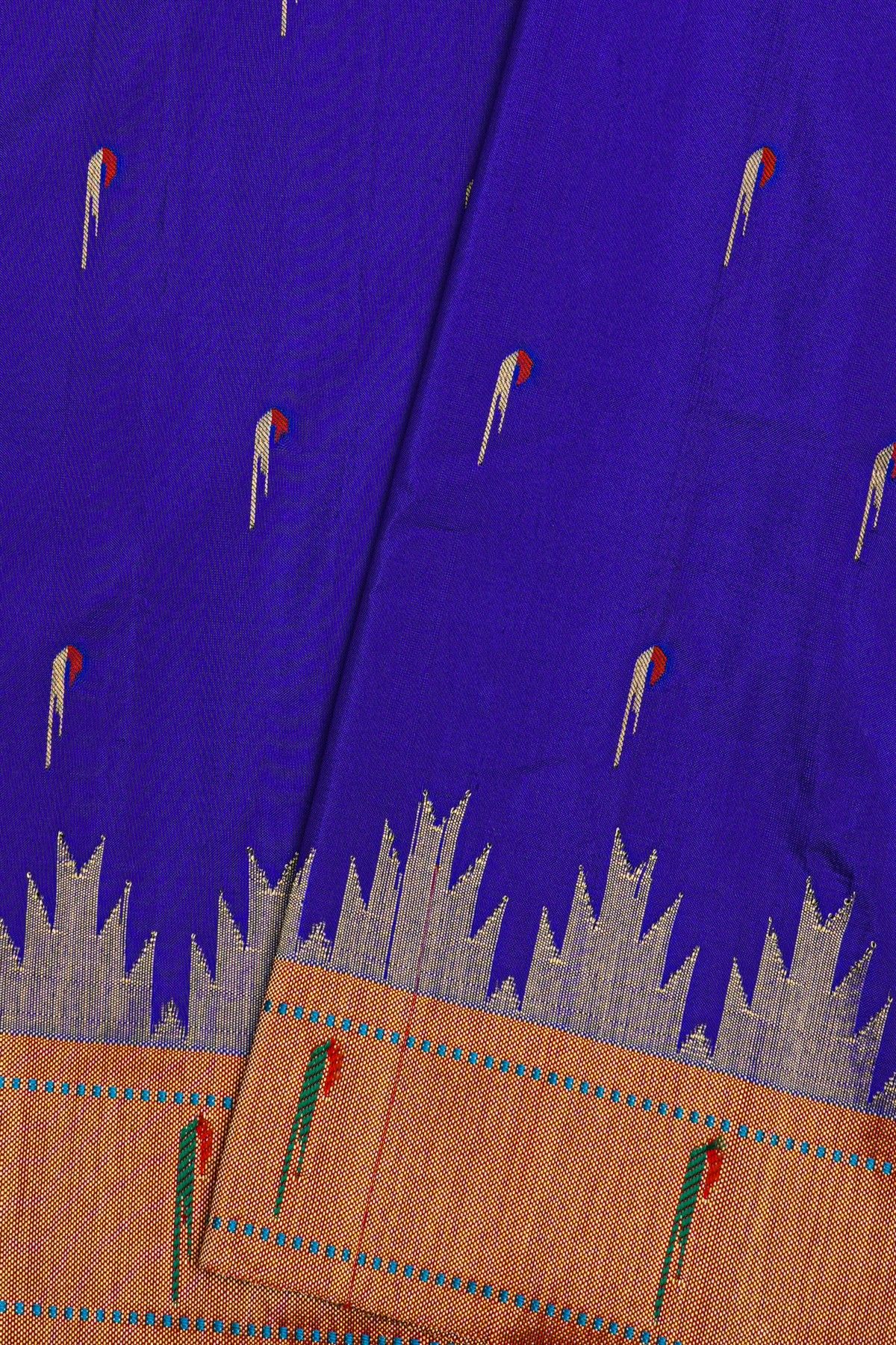 Paithani Silk Royal Blue Saree