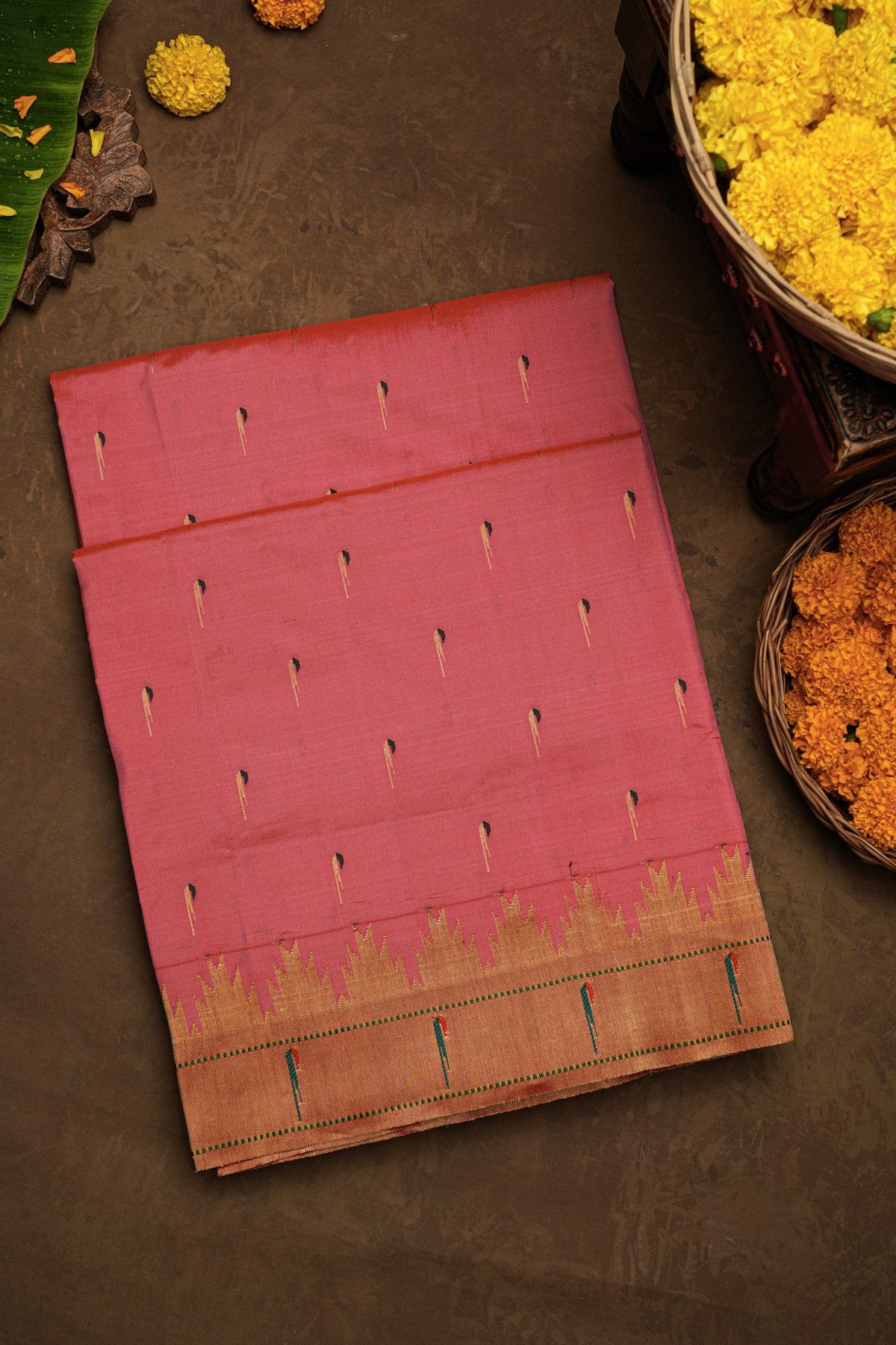 Paithani Silk Pink Saree